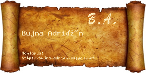 Bujna Adrián névjegykártya